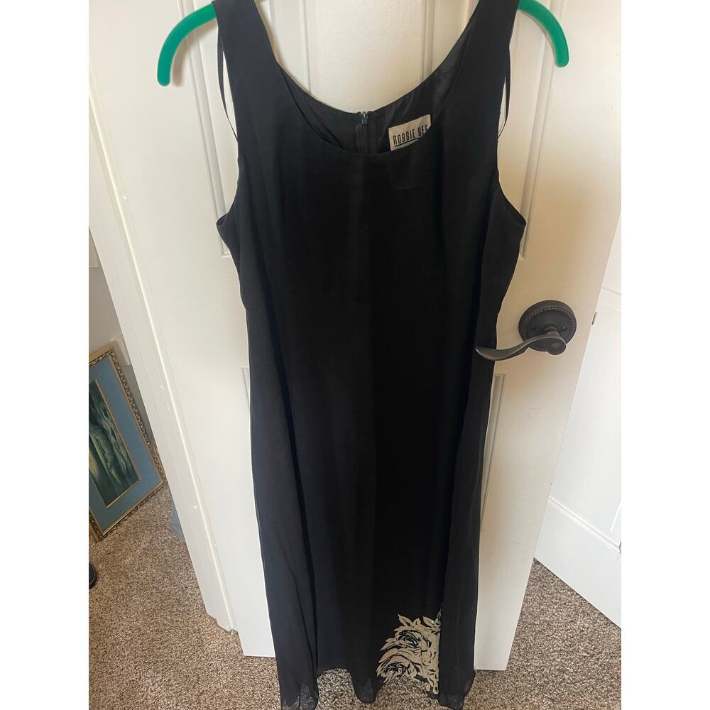 VINTAGE Robbie Bee 100% silk dress size 10 - Picture 3 of 5